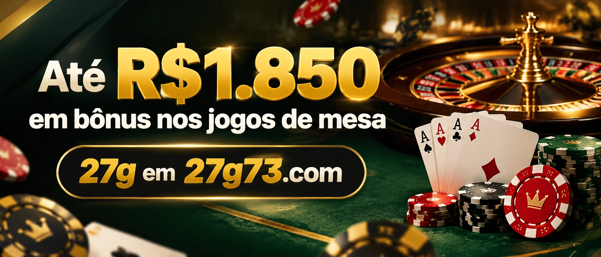 Interface de acesso e promoção, com destaque para bônus e navegação de conta no cassino online.